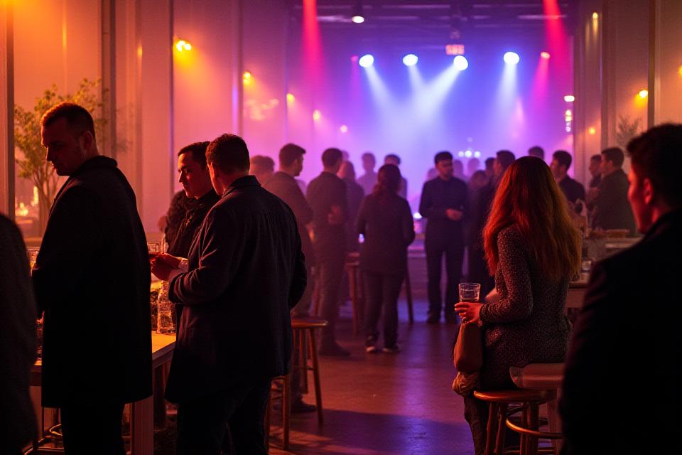 B2B networking event at electronic music festival with corporate hospitality and professional engagement